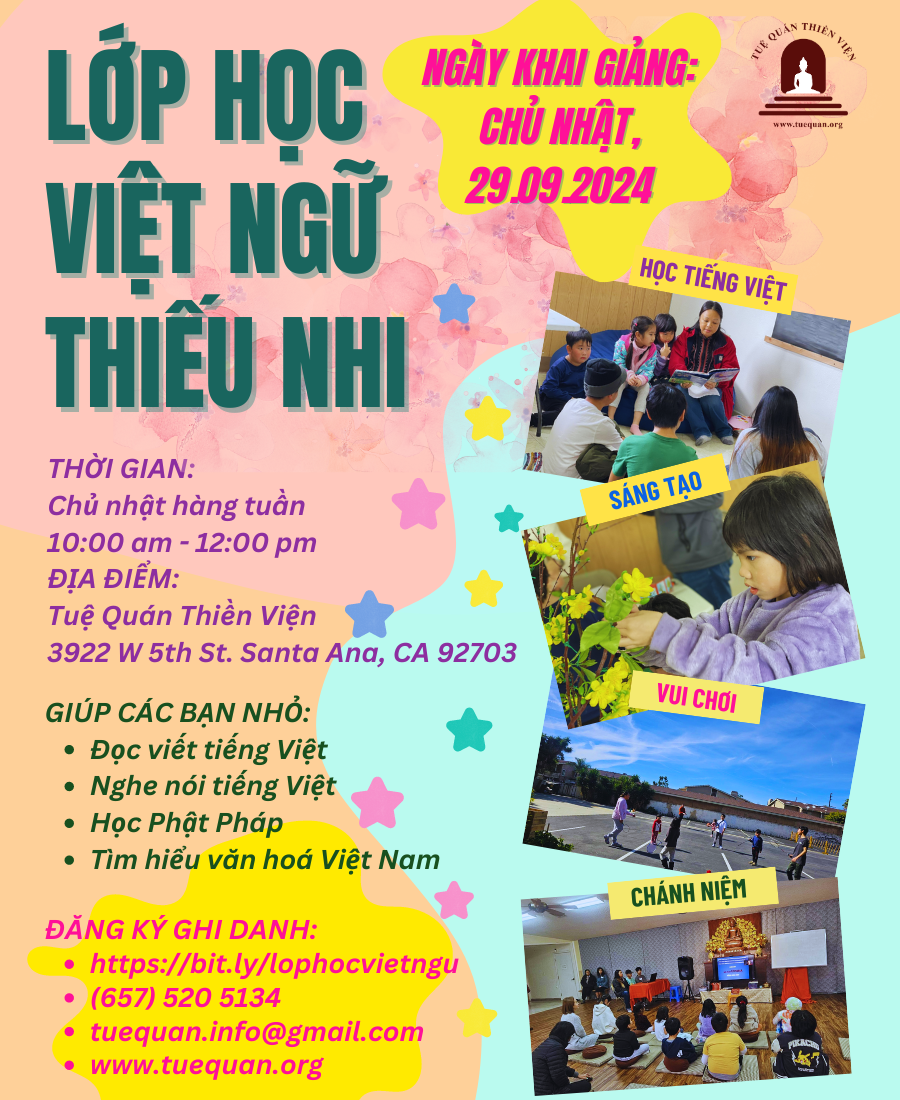 Lớp học Việt ngữ thiếu nhi, 29/9/2024