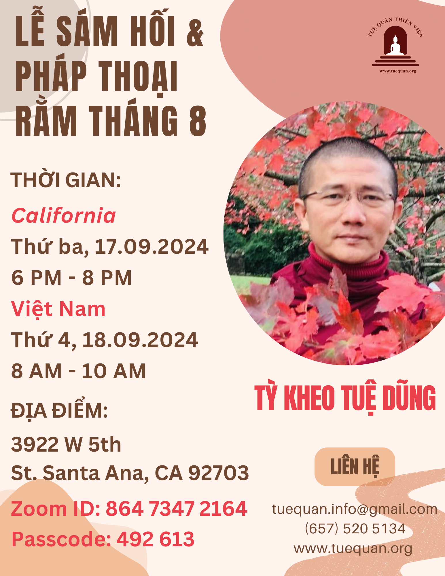 Lễ sám hối & pháp thoại, 17/9/2024